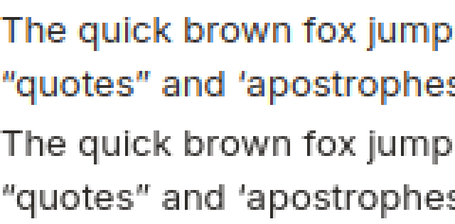 Firefox on Linux: the canvas text has colour fringes from subpixel antialiasing; the DOM text is grayscale